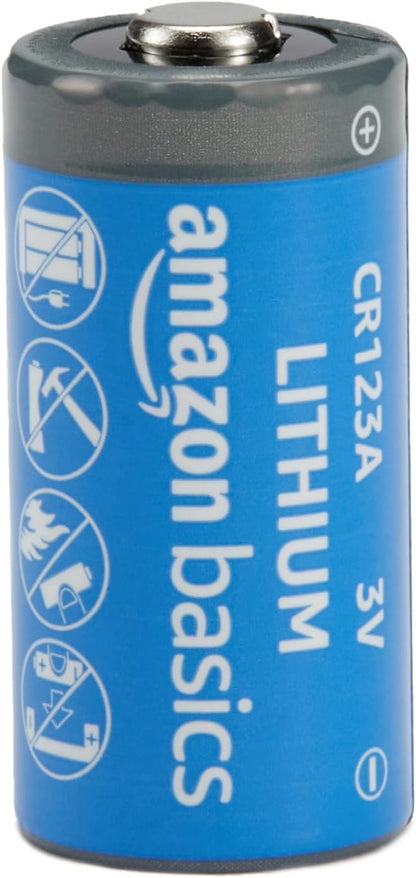6-Pack CR123A Lithium Batteries, 3 Volt, 10-Year Shelf Life