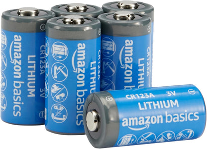 6-Pack CR123A Lithium Batteries, 3 Volt, 10-Year Shelf Life